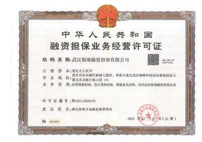 关于换发《融资担保业务经营许可证》的公告（含再担保业务）